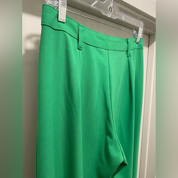 Busem Green High-Waist Pleated Trousers Pants - L - Picture 10 of 14